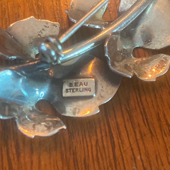 Sterling Silver Cascading Oak Leaf 🍁 Brooch - Picture 5 of 7